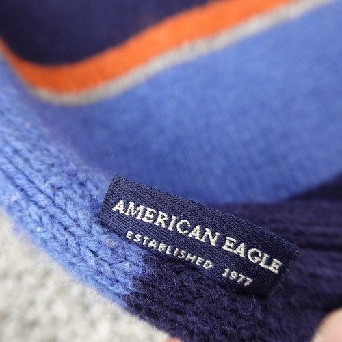 VTG American Eagle Sweater Mens XL Colorblock Wool Knit Pullover Crewneck 90s - Picture 8 of 9
