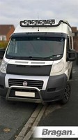 Dach-Spotlichtleiste Schwarz + Leds FüR Fiat Ducato 2014+ Edelstahl Van Front