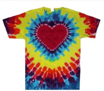 Heart tie dye shirt - Pink Heart tie dye - Love tie dye shirt Sizes S - 4XL