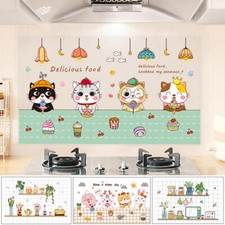 Cartoon Kitchen Decor Wall Stickers Removable Waterproof Wall Decals Oil-proof