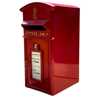 Royal CR III Letters Only Mailbox in Red Cast Iron   Wall Mounted or Standing