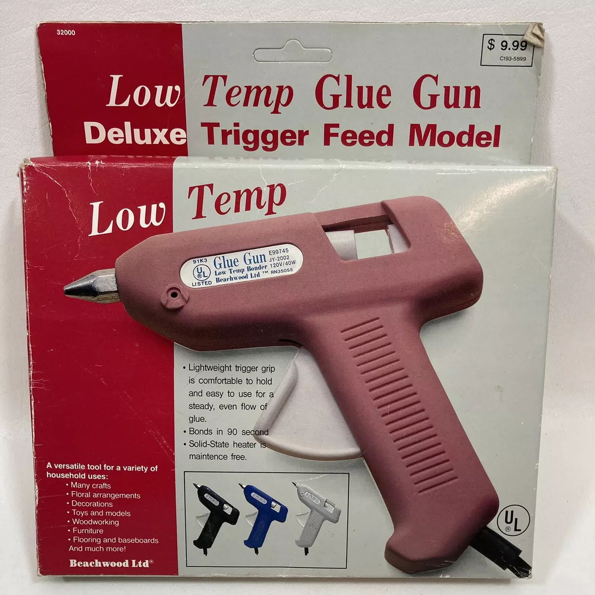 vintage low temp glue gun deluxe trigger feed model E99745 Beachwood LTD