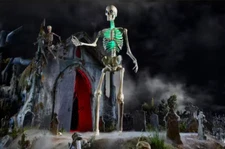 12 Ft Skeleton Skelly LED Home Accents Holiday Lighting Kit Home Depot OOS 