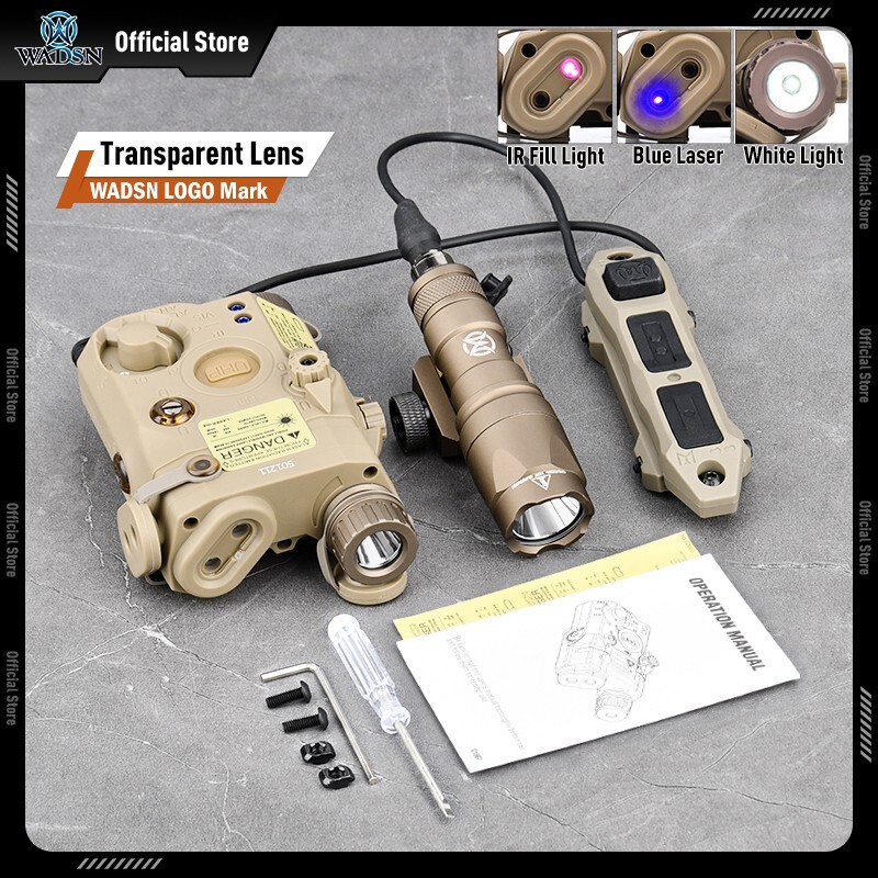Airsoft PEQ15 IR Fill Light SF M300 Flashlight Dual Function