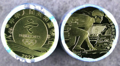 Un par de tubos/rollos (2x20 piezas) monedas de los Juegos Olímpicos de Invierno de China Beijing 2022 - Imagen 2 de 4