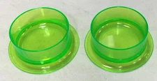 3 Color, Lot of 2 Accessory Kit Clear Water Food Dishes For Hamster Mice Gerbil