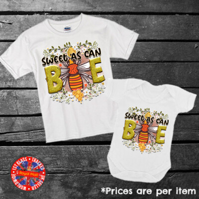 Sweet As Can Bee T-Shirt Body Jungen Mädchen Geschenk Natur Kinder Schule
