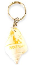 Boracay Philippines Etched Beach Lady Birds Seashell Keychain Souvenir Keyring