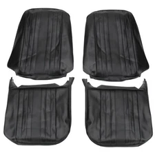 PUI  69AS10U Bucket Seat Upholstery, 1969 Chevelle/El Camino, Black