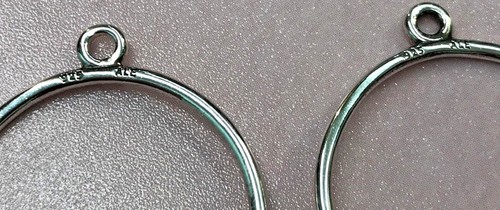 PANDORA | PENDIENTES DE DIAMANTES DE ORO 14K PLATA ME AMA NUEVOS 290636D ALE RETIRADO - Imagen 8 de 10