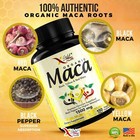 Organic Maca Root Capsules Black, Yellow, Red Strongest 1500 mg