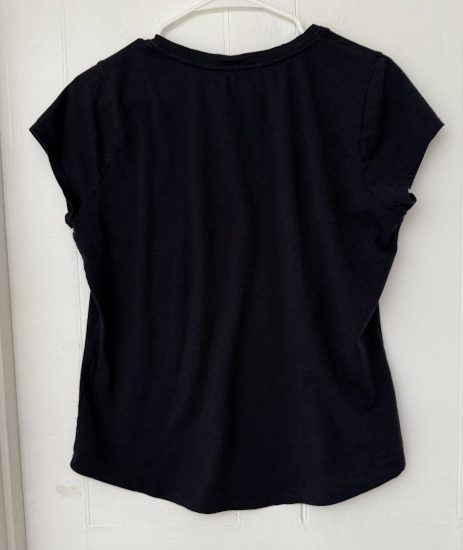 Polo Sport Ralph Lauren NAVY Rosso Pony Ciao Basso Morbido Tutto Cotone T Shirt Top PERÙ L