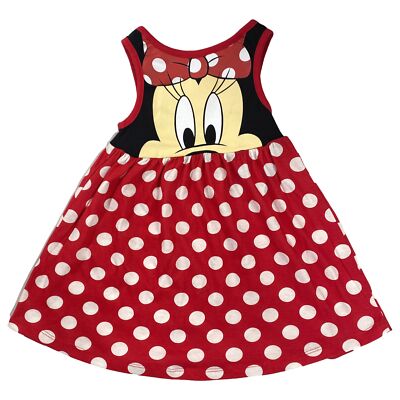 Disney Toddler Girls Red Polka Dot Minnie Mouse Tank Top Dress - Main Image