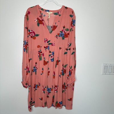 New Matilda Jane Floral Dress Womens Size 2X   Moments with You Lets go Out Boho