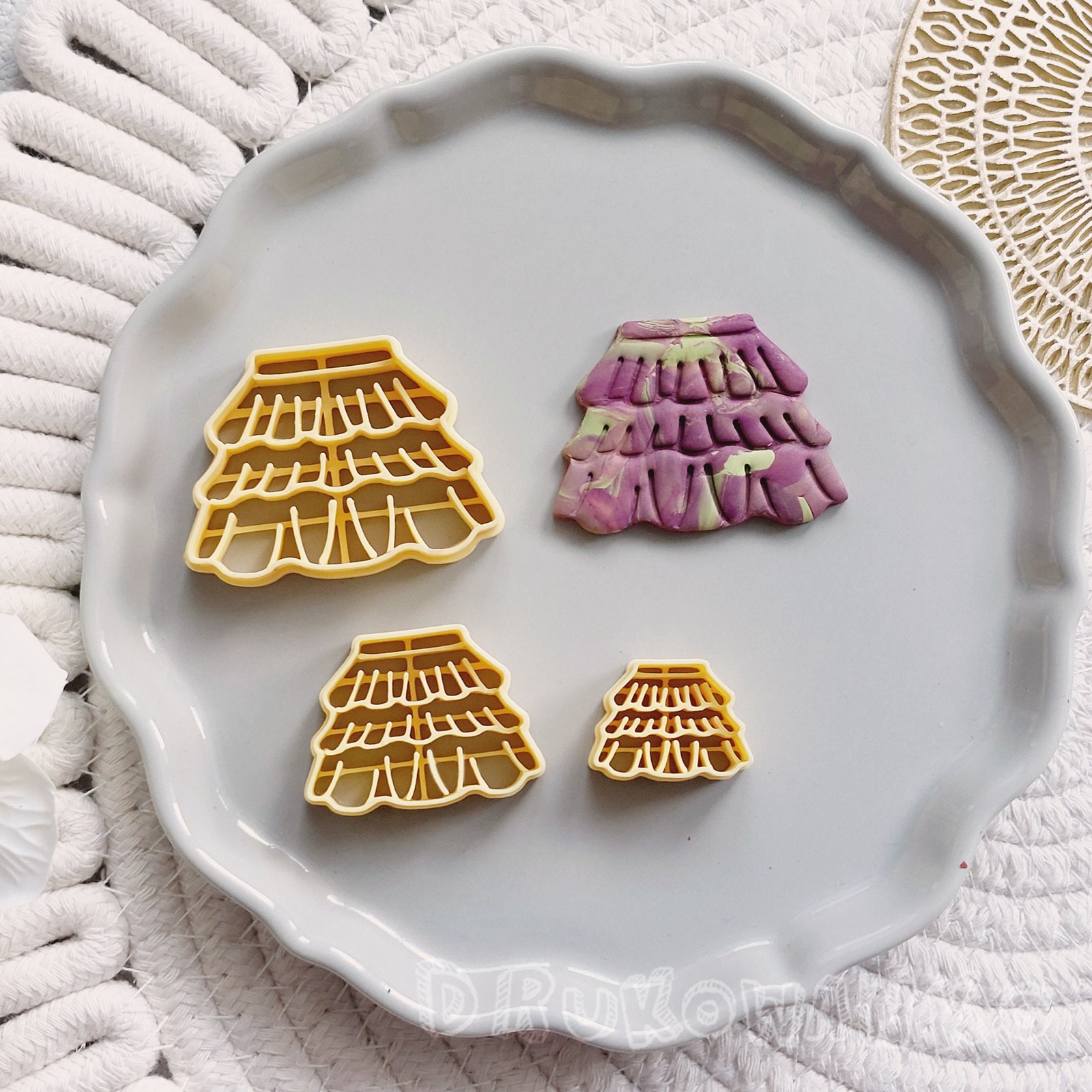 Skirt Wear Cloth Woman Female Petticoat 1 Polymer Clay Cutter For Earring