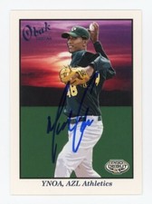 SIGNED BASEBALL CARD AUTO OAKLAND A's MICHAEL YNOA 2009 TRISTAR OBAK #10 ROOKIE