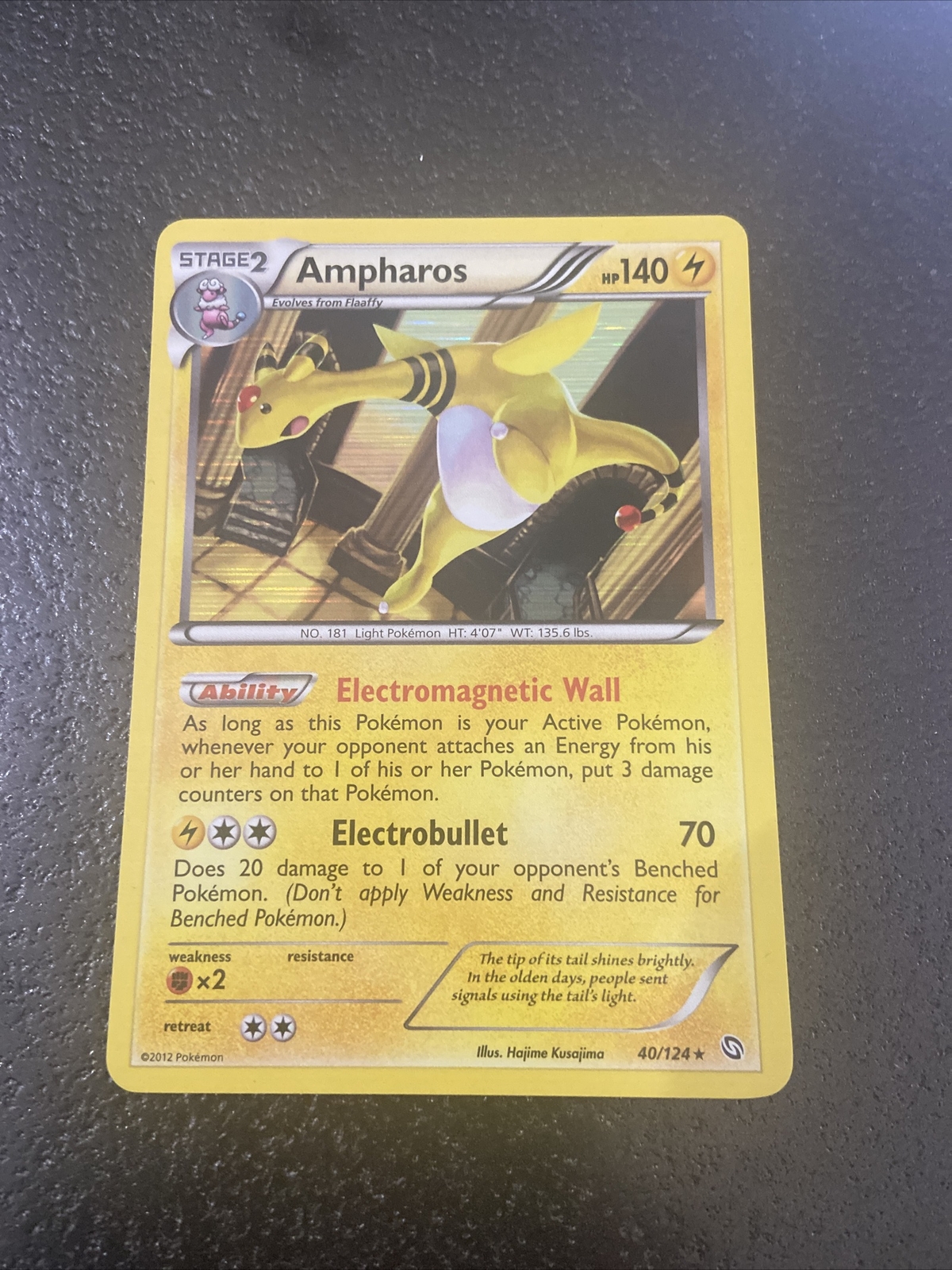 Ampharos 40/124 | BW - Dragons Exalted | Holo Rare | Pokemon NM
