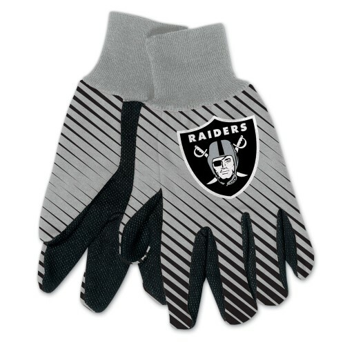 NEW NFL OAKLAND RAIDERS ADULT TWO TONE TEAM WORK SPORT UTILITY GLOVES