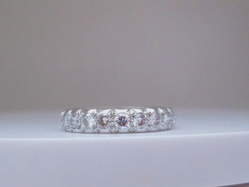 1970s 18ct White Gold 1.70ct Brilliant Full Diamond Eternity Wedding Band Ring - Picture 9 of 9