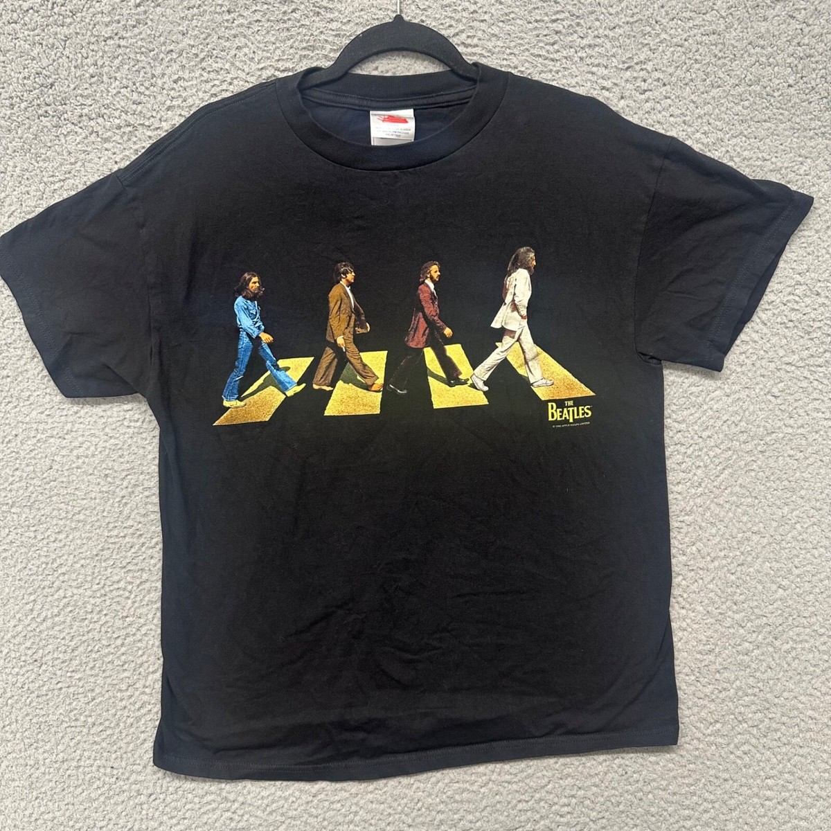 Vtg Beatles Shirt Mens M Black 1996 Abbey Road Club 13 Tennessee