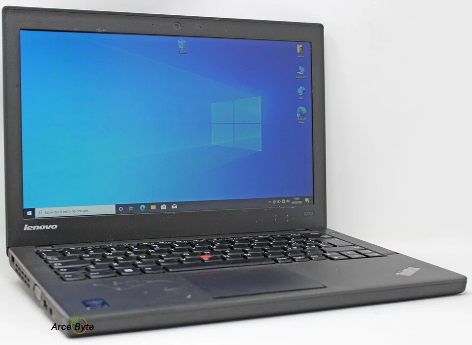 NOTEBOOK LENOVO THINKPAD X240 CORE i5 12" PC PORTATILE SSD 120GB RAM 8 GB W10 B - Immagine 2 di 4