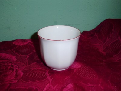 Ingres Weiss - Form Marienbad - Tasse - Kaffeetasse - Teetasse - roter Rand