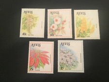 ICOLLECTZONE Nevis 575-579 flowers  VF NH