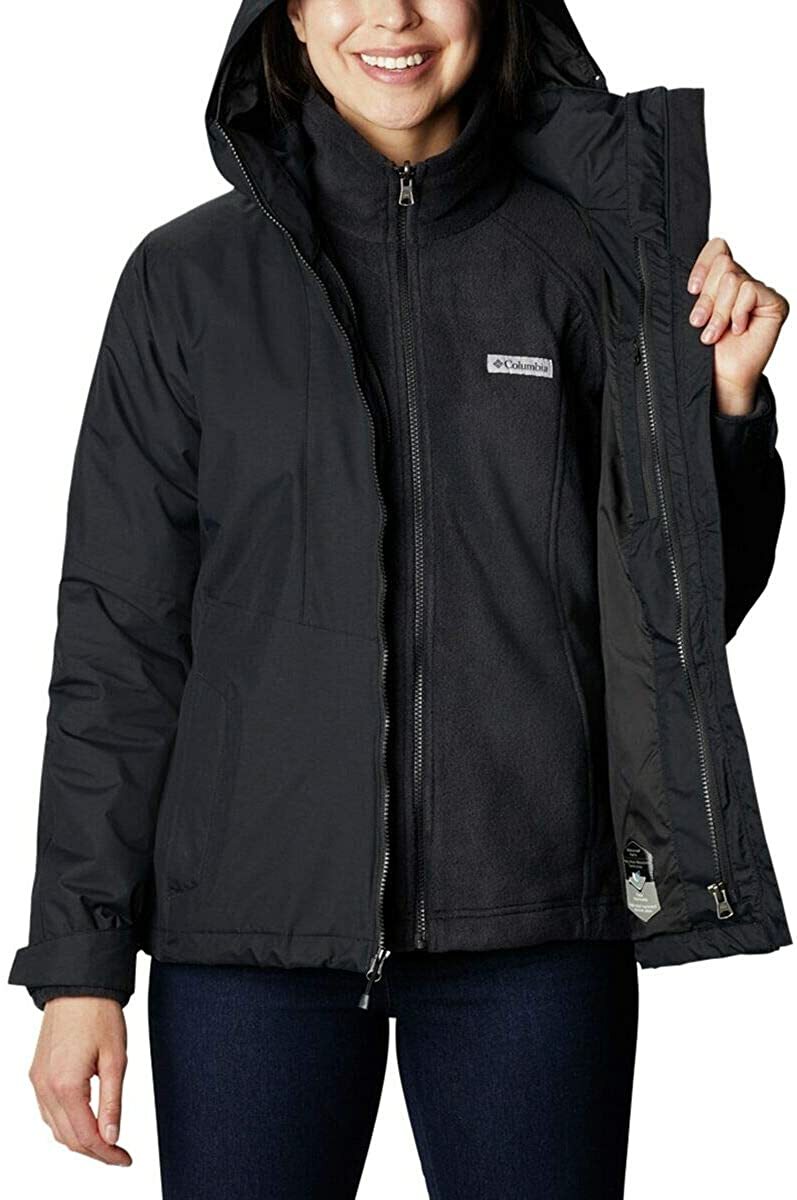 Columbia Women's Ruby River Interchange Jacket IN BLACK XL NEW