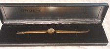 Vintage Gruen Precision Women's Wristwatch Bracelet 14k Yellow Gold Case 1i 32