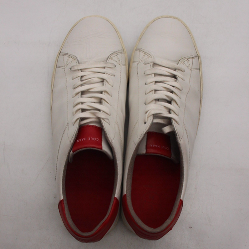 Scarpe sneakers Cole Haan Carrie in pelle da uomo taglia 11 M bianche - Foto 9 di 10