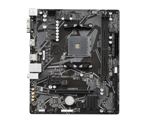 Gigabyte AMD A520 K V2 Motherboar DDR4 For AM4 AMD Ryzen HDMI GbE