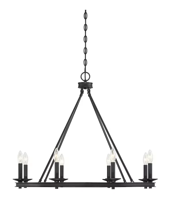 Savoy House Middleton 8 Luces 33" Ancho Candelabro Cónico Clásico Bronce Foto 4 de 4