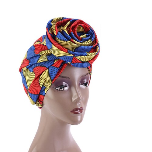 Große Blume Turban afrikanische Haube muslimische Frauen Hijab Mütze Kappe Mützen Haarausfall - Bild 11 von 28