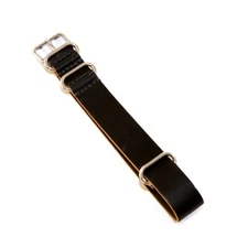 21mm Black Horween Shell Cordovan leather Watch Strap for Rolex