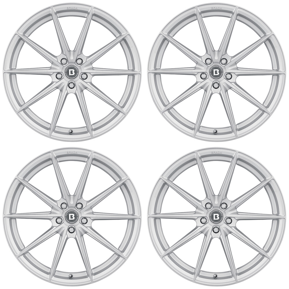 20" Brada CX1 20x9 20x11 Silver Forged Concave Wheels Rims Fits Audi R8 Gen 2/3