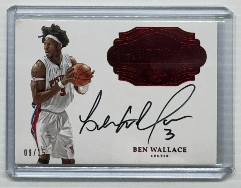 Ben Wallace Detroit Pistons Basketball Serial Numbered Sports