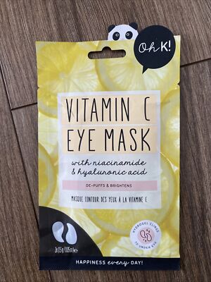 Oh K! Vitamin C Eye Mask Hydrogel Niacinamide Hyaluronic Acid De-Puff Brighten