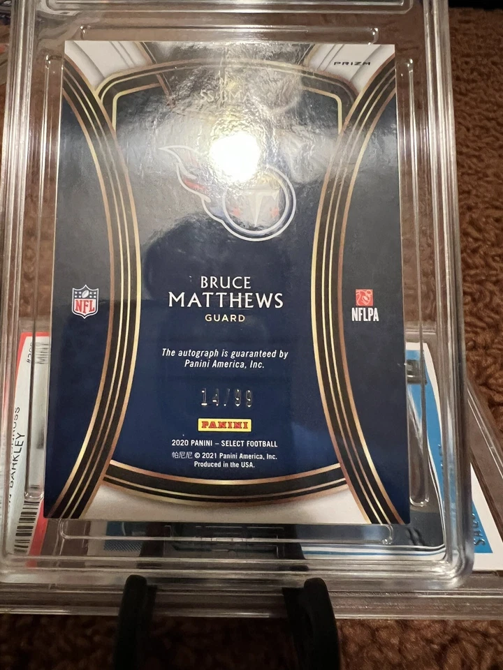🔥🔥🔥🔥 Panini Select Bruce Matthews Auto 14/99 🔥🔥🔥 - Image 2 of 2
