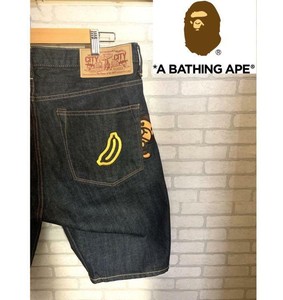 bape denim shorts