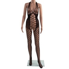 Women Fishnet Netted Body Stockings Nightwear See-through Bodysuit Sexy Lingerie