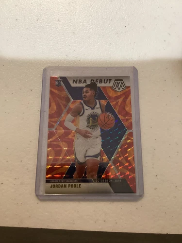 Jordan Poole 2019-20 Panini Mosaic - NBA Debut Reactive Orange Prizm  (RC)