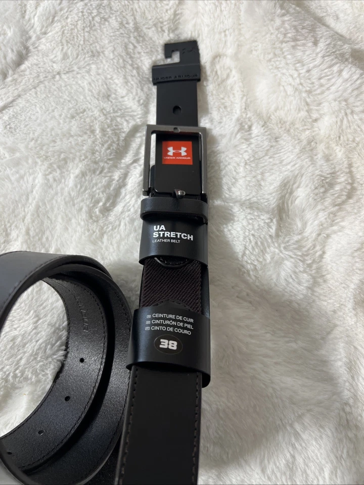 Cinturón Under Armour de cuero elástico marrón talla 38 nuevo con etiquetas Foto 2 de 4