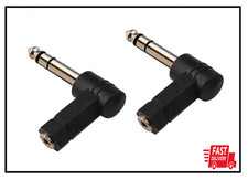 1/4 Inch TRS to 3.5mm Right Angle Adapter,6.35mm Male to 3.5mm Female 90 Degr...