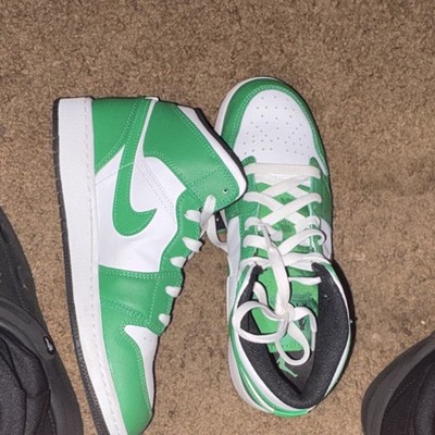 Jordan Air Jordan 1 Mid Pine Green Green White Men's Athletic Sneakers