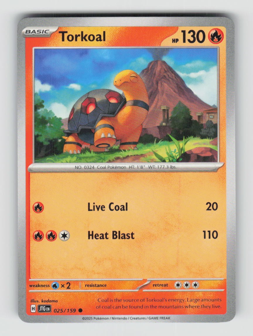 Pokemon Torkoal 025/159 B2-6 NM