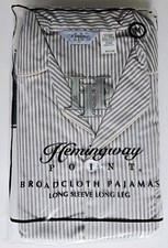 New Old Stock Hemingway Point Pajamas Broadcloth Mens Medium Long Sleeve Pants