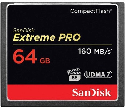SanDisk Extreme Pro 64GB CF Speicherkarte UDMA 7 160MB/s (SDCFXPS-064G-A46)