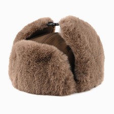 Bonnet D’Hiver Trappeur Fourrure Synthétique Oreilles Rabat Ski Extérieur