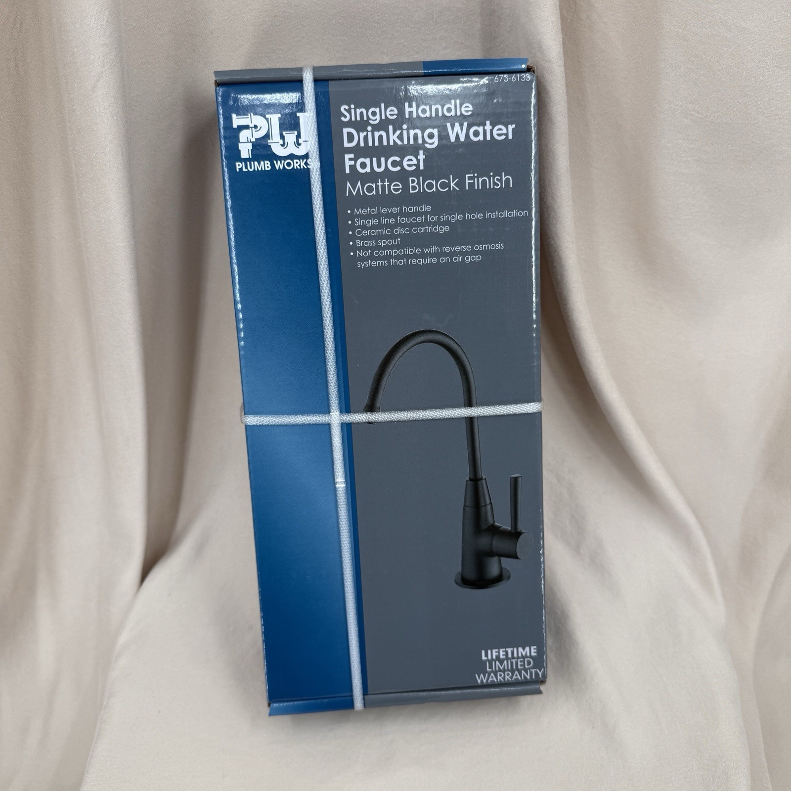 Plumb Works Drinking Faucet for Kitchen Sink Single Hole Matte Black