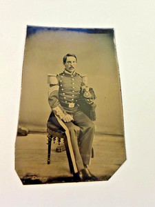 Post Civil War Tintype Soldier/Officer